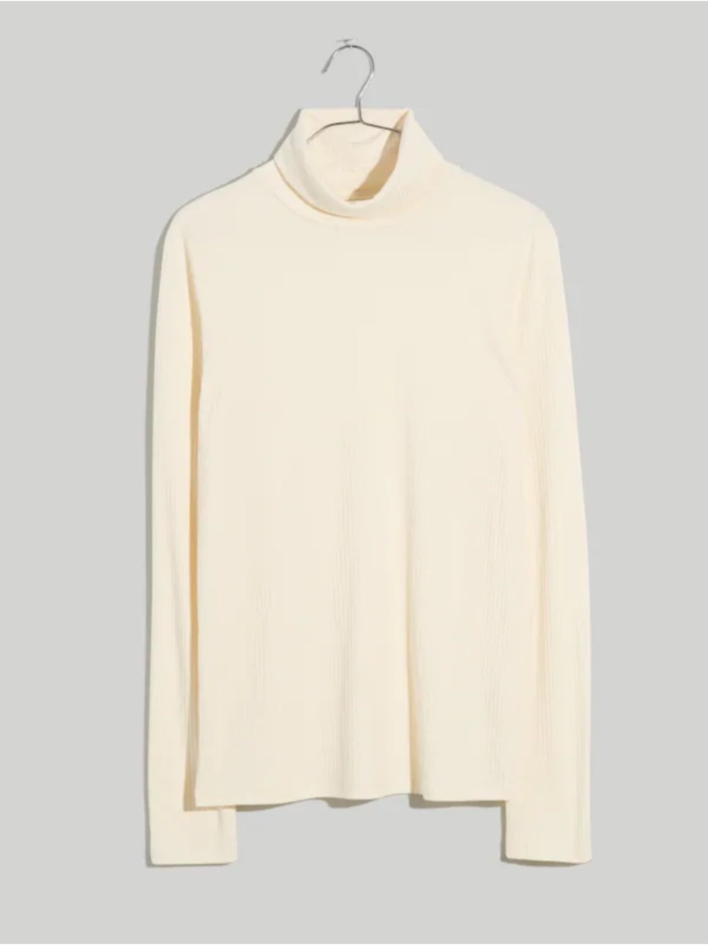 Madewell Ribbed Turtleneck Antique Cream M